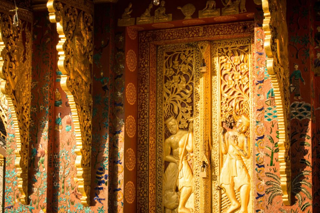 Details of Wat Xiengthong, Luang Prabang, Laos.